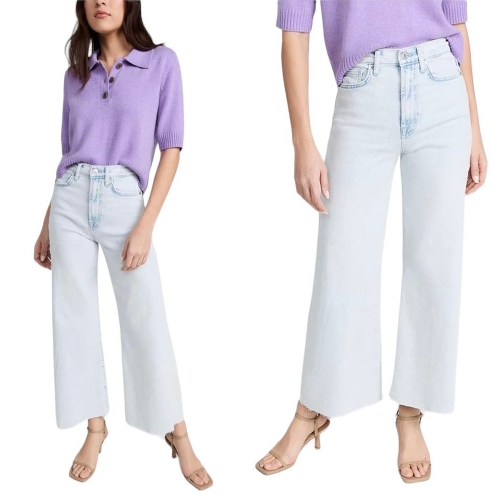 New 7 For All Mankind Ultra High Rise Cropped Jo  Size 30